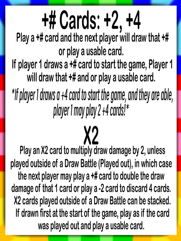 +# cards +2, +4 and X2 Rules - II The Card Game