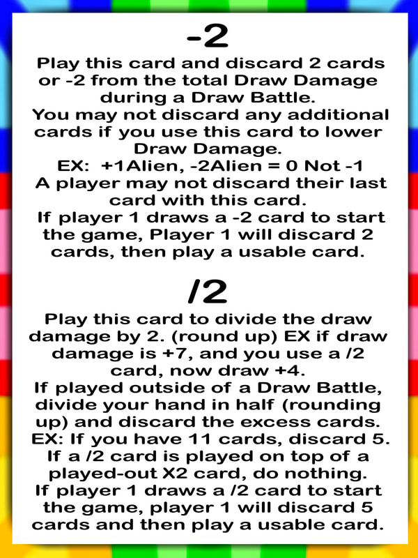 II The Game - Card Rules for -2 and /2