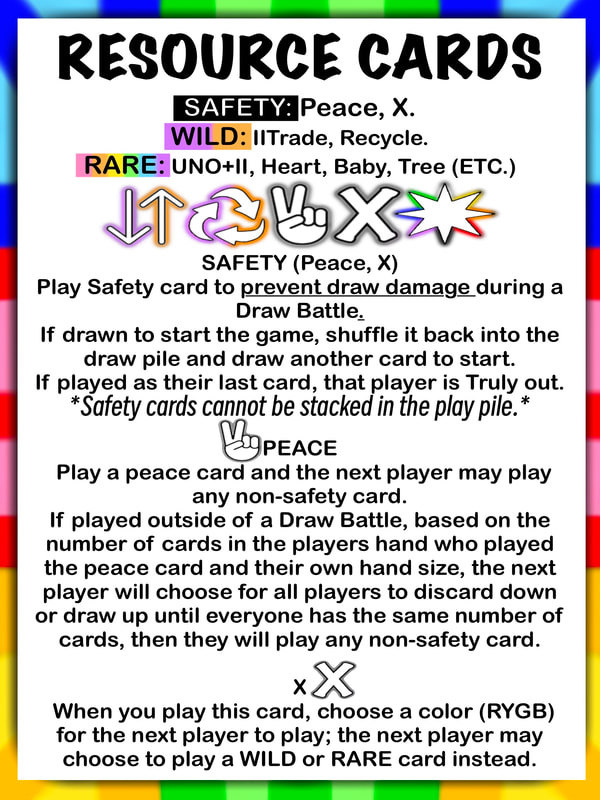 Resource Cards - Safety, Peace, X - II The Card Game Rules