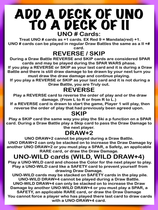 II The Card Game - Rules for adding a deck of UNO to a deck of II